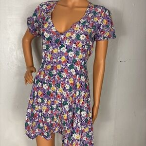 FAITHFUL THE‎ BRAND purple floral Mini Dress Size Us 4 Small
